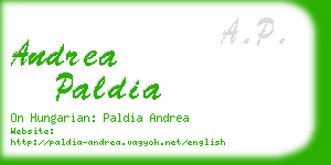 andrea paldia business card